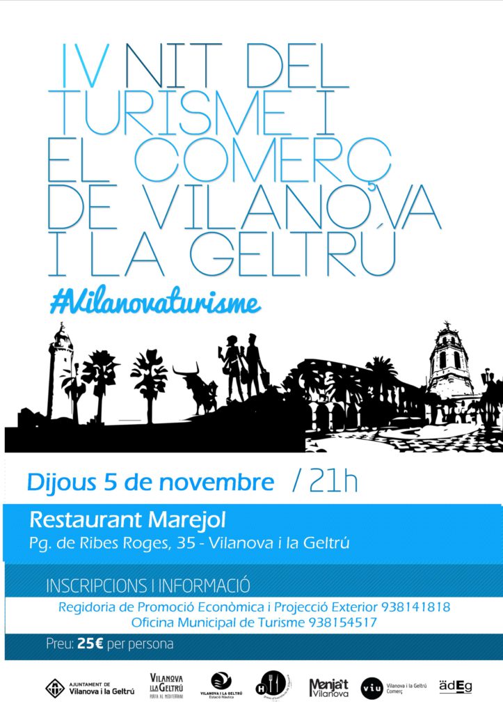 Cartell IV Nit del Turisme i el Comerç de Vilanova i la Geltrú