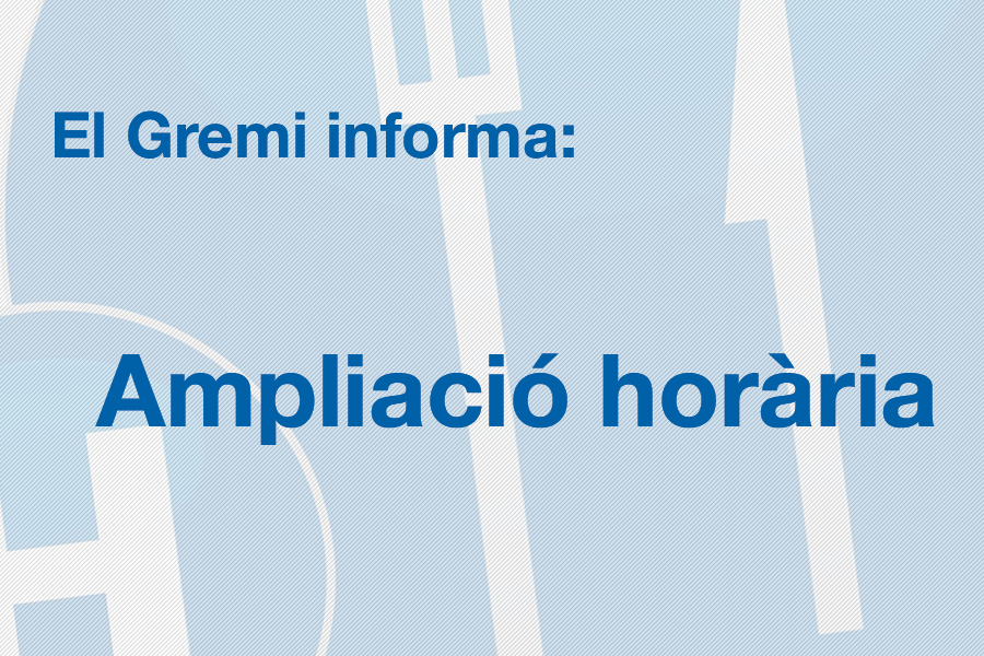 Recordatori ampliació horària