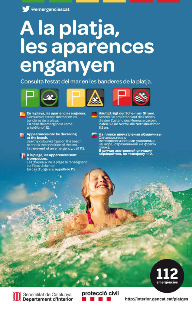 Bany Segur 2016, Campanya de sensibilització “Bany Segur 2016”, pòster Campanya Bany Segur 2016