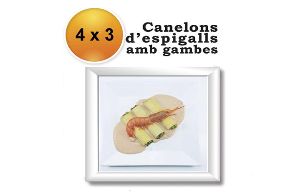 Promoció Cannelonia, canelons espigalls i gambes, canelons gambes, canelones de gambes, canelosn gambes i espigalls, canelons espigalls, canelons tradicionals, canelons vilanova, canelosn de espigalls, canelons de gambes