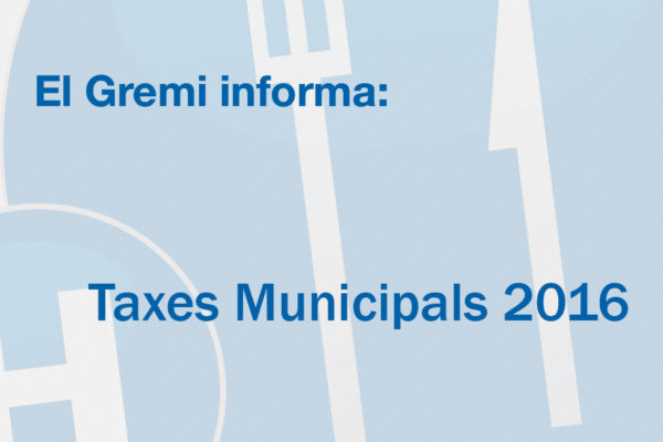 Taxes Municipals 2016