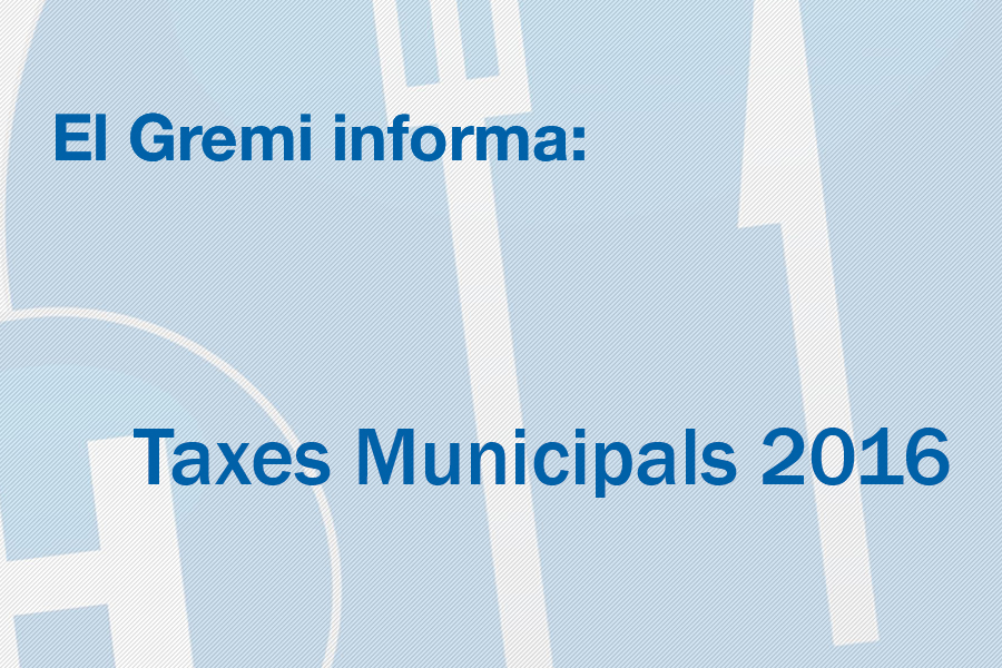 Taxes Municipals 2016