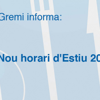 Nou horari d'Estiu 2017