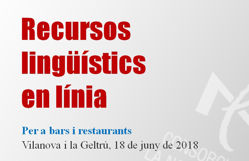 Recursos lingüístics en línia per a bars i restaurants