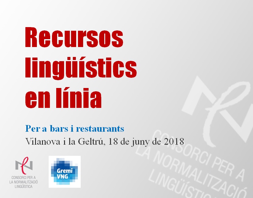 Recursos lingüístics en línia per a bars i restaurants