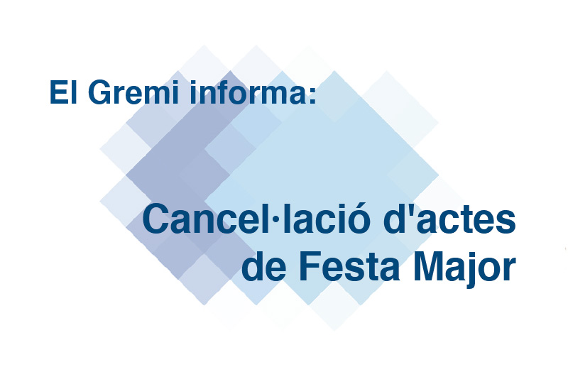 Cancel·lació d'actes de Festa Major