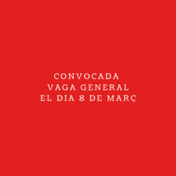 Us informem que PIMEC, com a patronal més representativa, ha rebut la convocatòria de vaga general per part de 6 sindicats per al proper 8 de març de 2019, en diferents franges horàries.