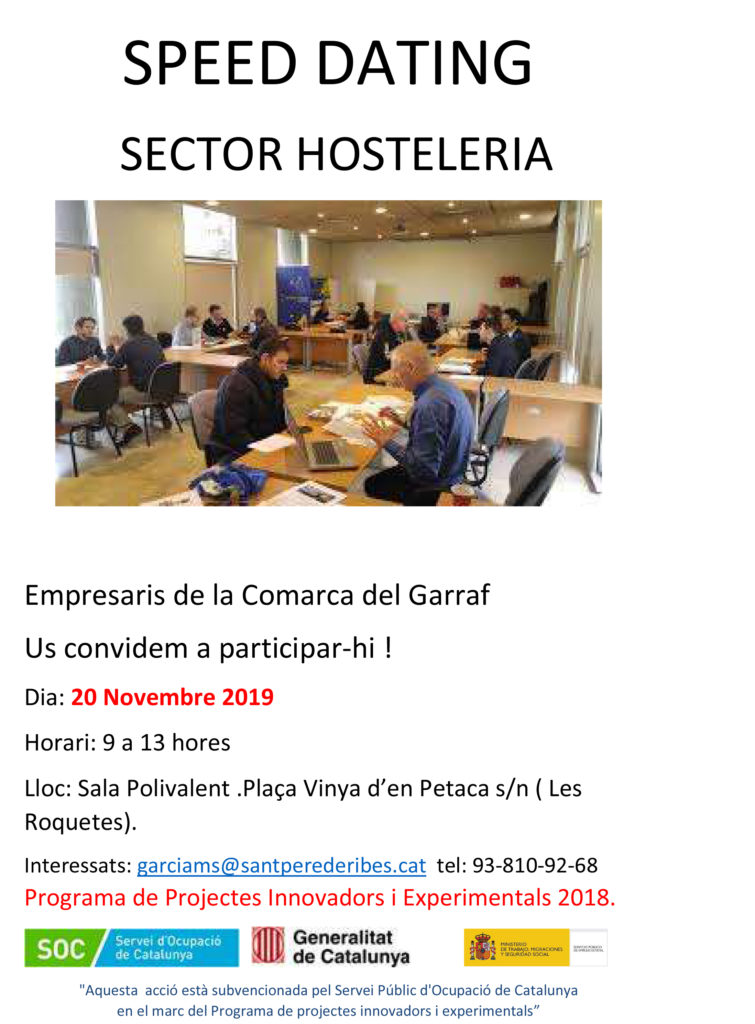 Speed Dating a Sant Pere de Ribes