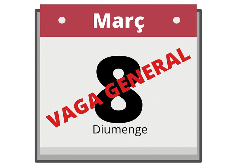 Convocatòria de Vaga General el 8 de març
