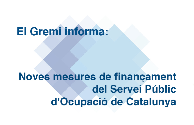 Noves mesures de finançament del Servei Públic d'Ocupació de Catalunya