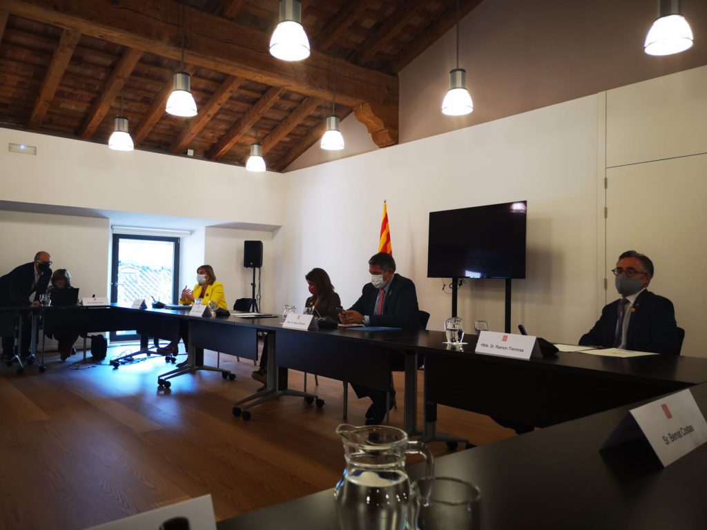 El passat 22 de setembre de 2020 , va tenir lloc a la Sala Gàrgoles del Palau de la Generalitat, una trobada amb el Sector de Restauració