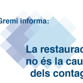 La restauració no és la causa dels contagis