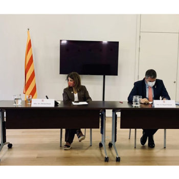Reunió del Govern amb representants del sector de la restauració per avalar la situació del Covid-19.