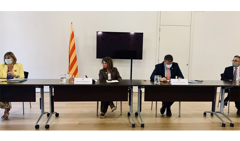 Reunió del Govern amb representants del sector de la restauració per avalar la situació del Covid-19.