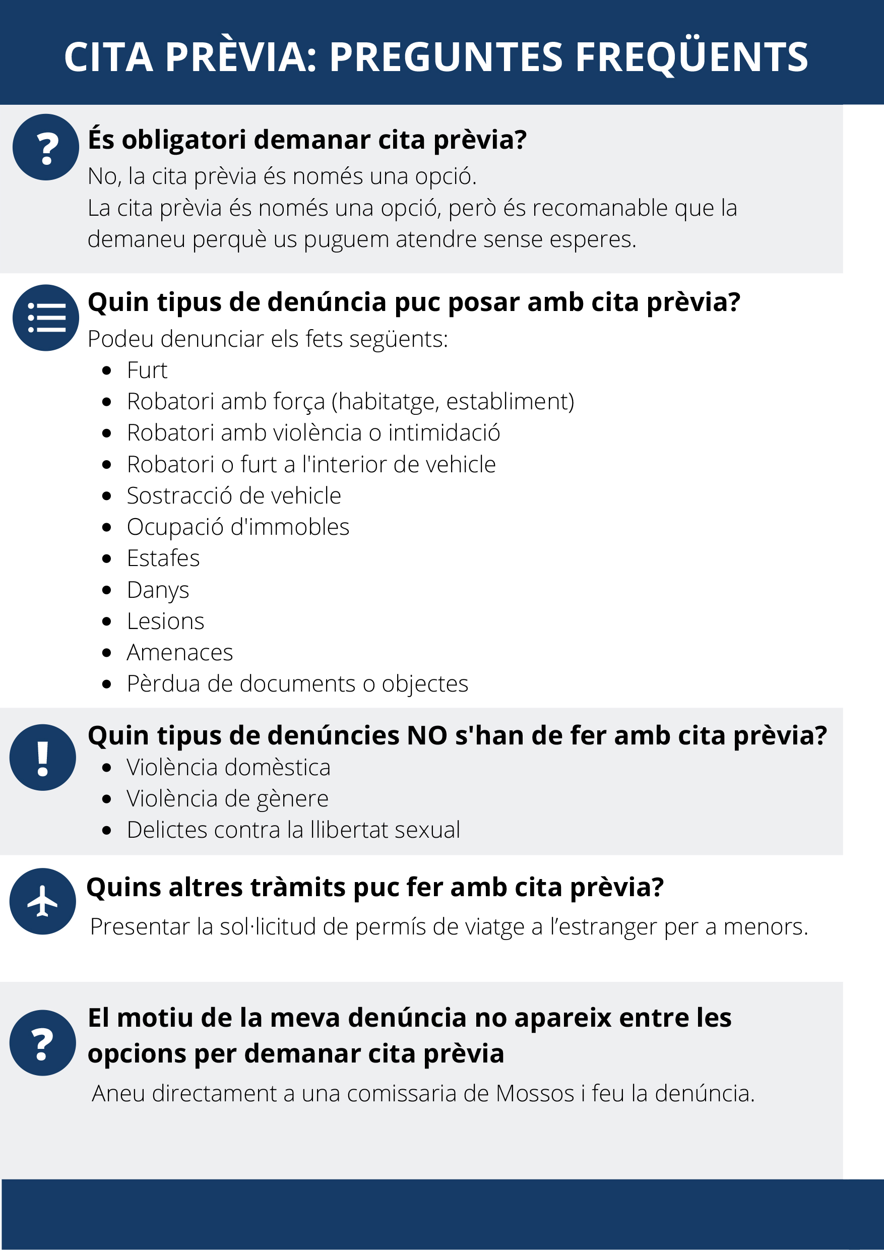 nova aplicació informàtica “Cita Prèvia”  de mossos d'esquadra
