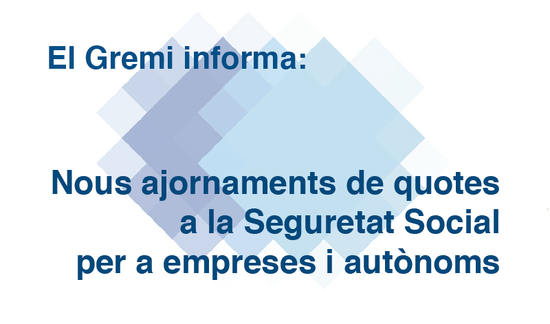 nous ajornaments de quotes a la Seguretat Social per a empreses i autònoms