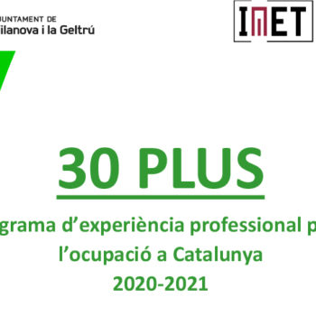 Contractacio subvencionada programa 30 PLUS 2020 IMET