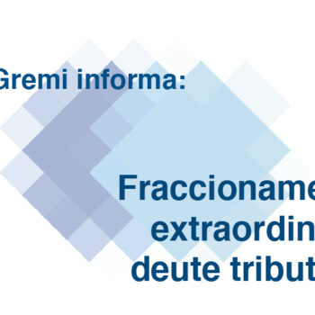 Fraccionament extraordinari deute tributari